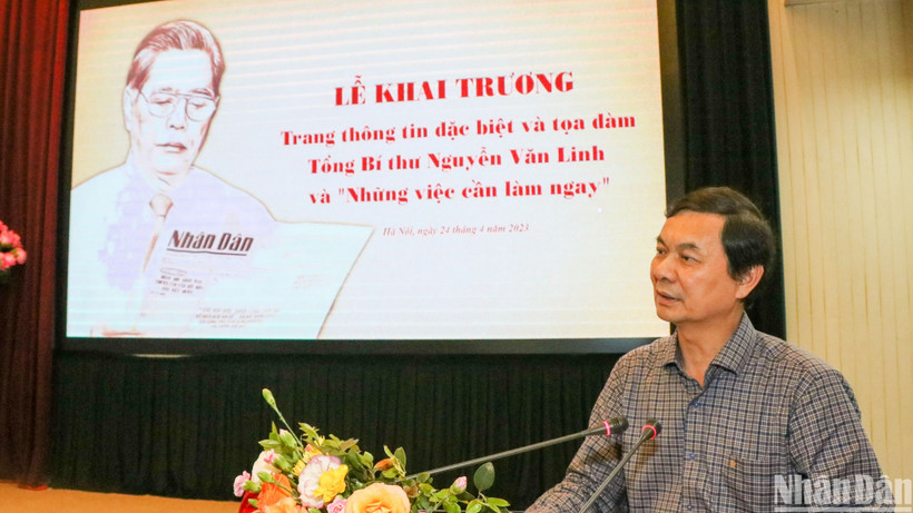 Đồng chí Ngô Minh Tuấn, Tổng Biên tập Tạp chí Xây dựng Đảng. (Ảnh: NHẬT QUANG)