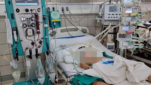 Bệnh nhi được điều trị tại Bệnh viện Bạch Mai. 
