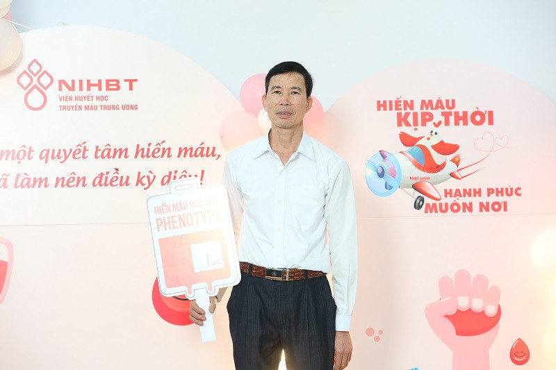 Ông Nguyễn Bá Lợi thường xuyên hiến máu và tiểu cầu.