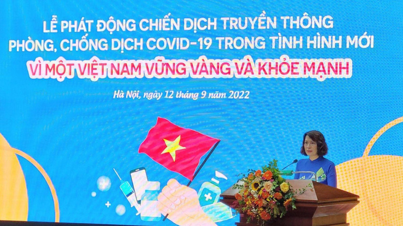Thứ trưởng Nguyễn Thị Liên Hương phát biểu tại lễ phát động.