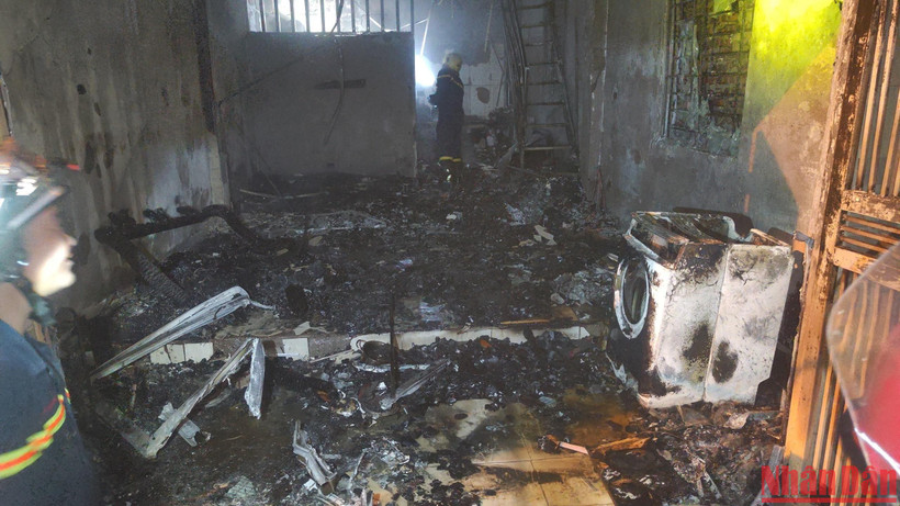 Hiện trường vụ cháy.