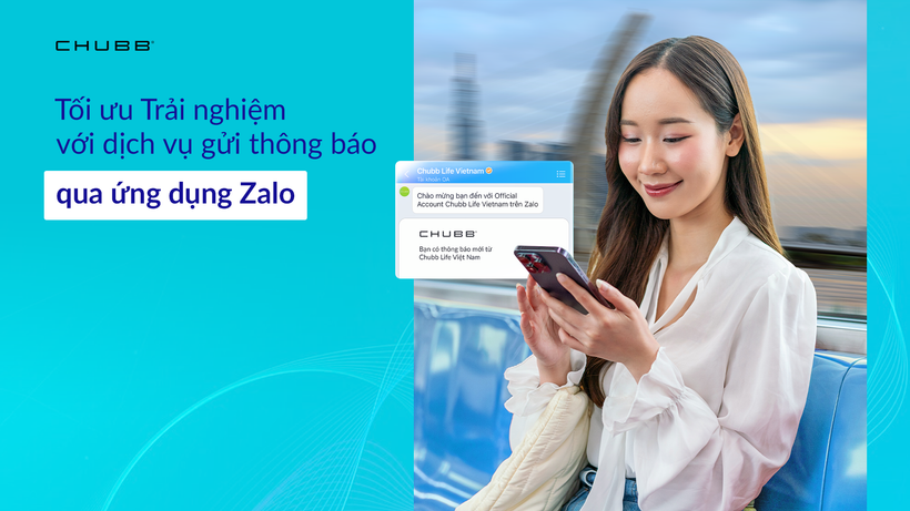 Chubb Life Việt Nam triển khai Dịch vụ Gửi Thông Báo qua Zalo nhằm tối ưu hóa trải nghiệm số bảo hiểm.
