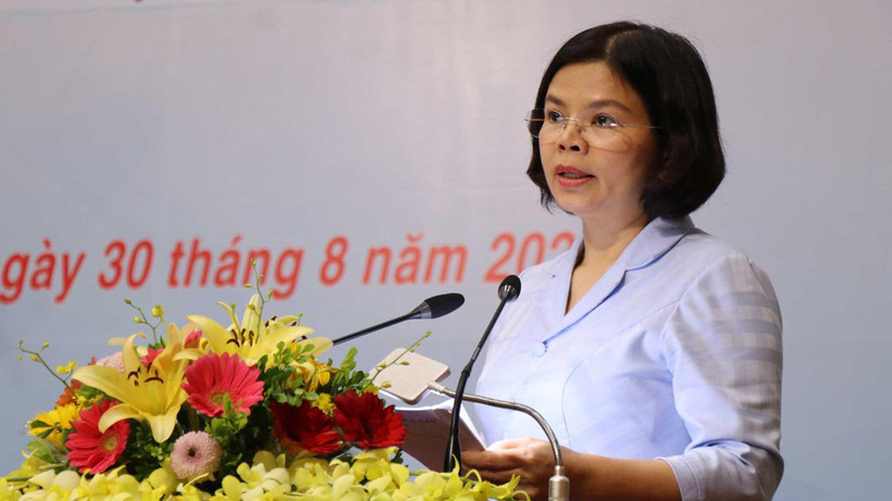 Chủ tịch UBND tỉnh Bắc Ninh Nguyễn Hương Giang phát biểu tại hội thảo.