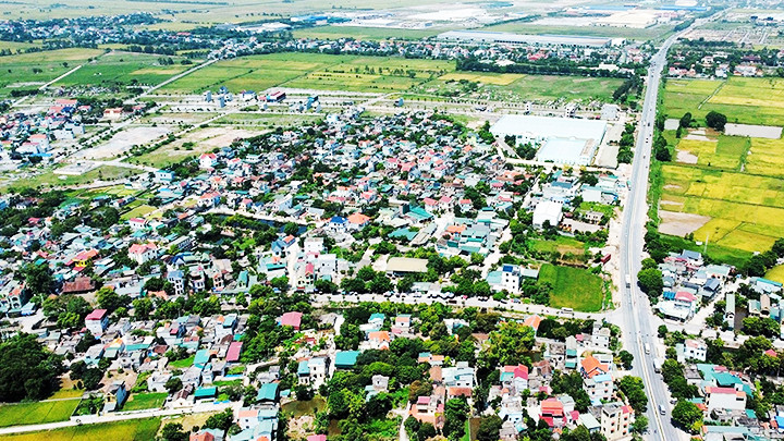 Một góc khu đô thị mới của huyện Thanh Liêm.