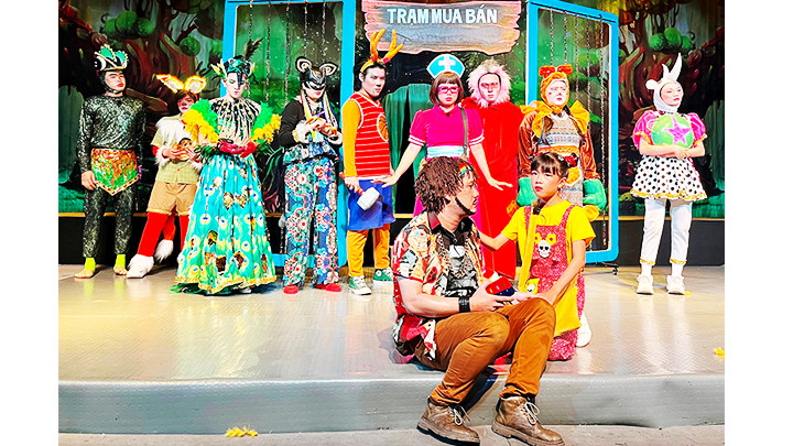 Cảnh trong vở “Trạm cứu hộ động vật”. 