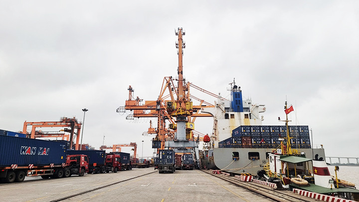 Một cảng tư nhân ở Hải Phòng.