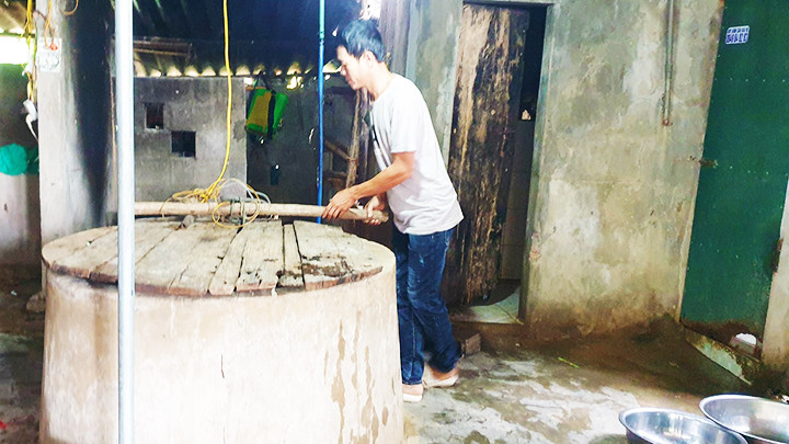 Một giếng nước của người dân ở xã Vạn Ninh, huyện Quảng Ninh.