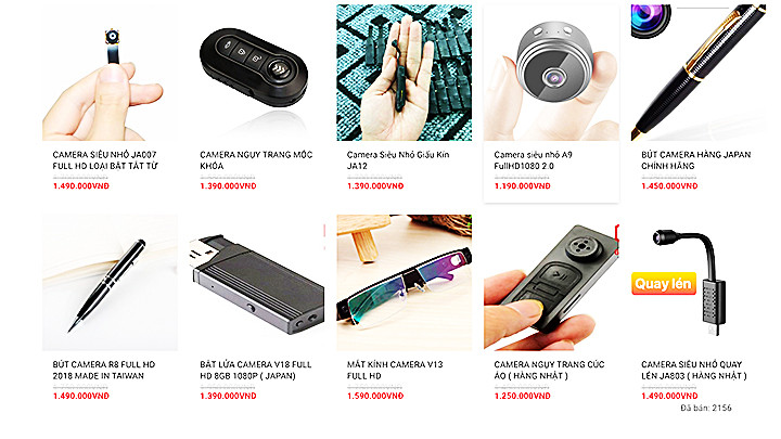 Không khó để tìm mua sản phẩm camera mini trên mạng.