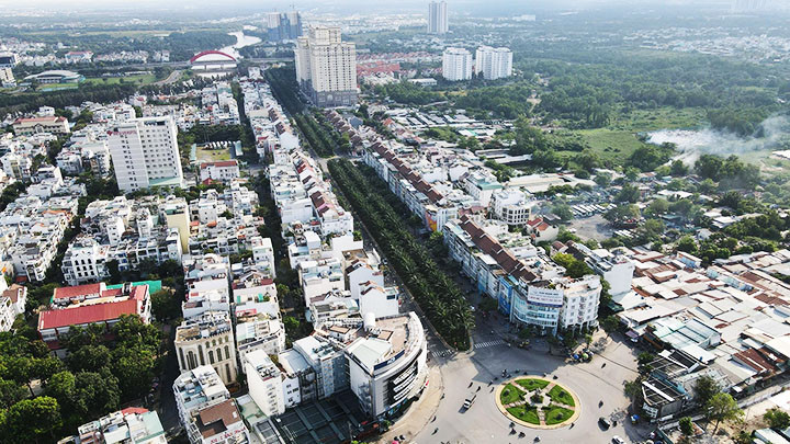 Khu dân cư Trung Sơn (xã Bình Hưng, huyện Bình Chánh, TP Hồ Chí Minh).