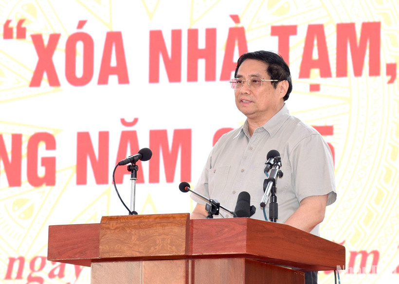 Thủ tướng Phạm Minh Chính phát biểu tại buổi lễ. (Ảnh: Trần Hải)