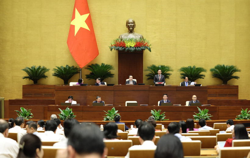 Quang cảnh phiên làm việc ngày 8/6. (Ảnh: DUY LINH)