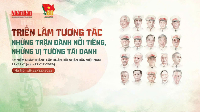 Chiều 18/12, Báo Nhân Dân sẽ khai mạc Triển lãm tương tác “Những trận đánh nổi tiếng, những vị tướng tài danh”.
