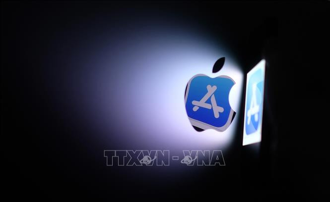 Biểu tượng App store của Apple. (Ảnh: AFP/TTXVN)