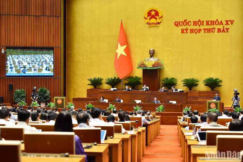 Quang cảnh phiên làm việc chiều 21/5. (Ảnh: THỦY NGUYÊN)