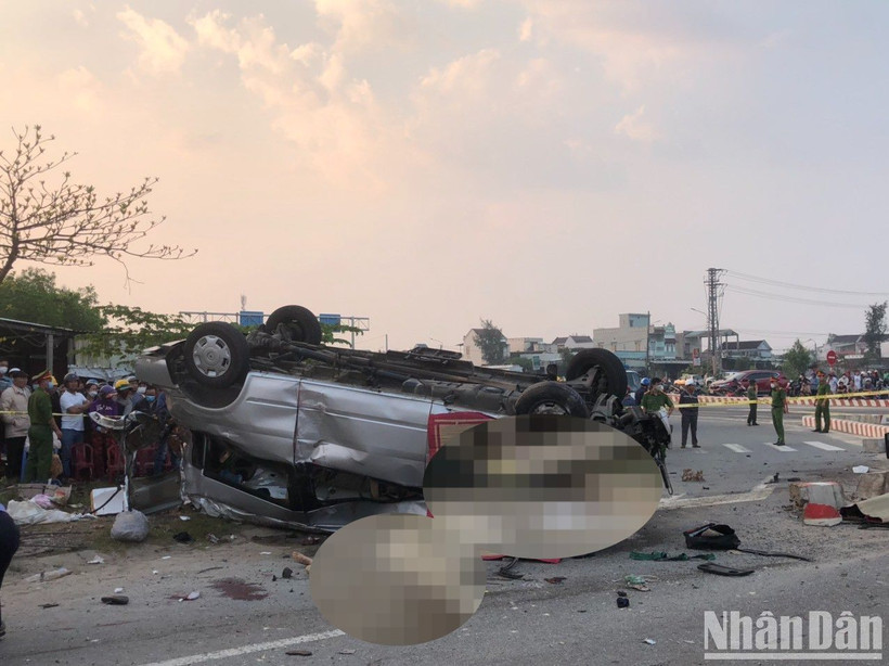 Hiện trường vụ tai nạn. (Ảnh: Ủy ban An toàn giao thông quốc gia)