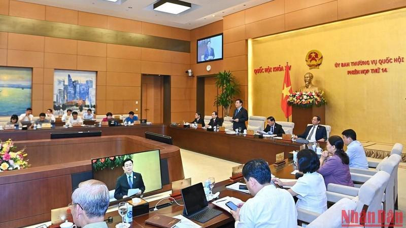 Quang cảnh Phiên họp thứ 14 Ủy ban Thường vụ Quốc hội. (Ảnh: DUY LINH)