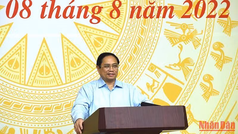 Thủ tướng Phạm Minh Chính phát biểu tại Phiên họp. (Ảnh: TRẦN HẢI)