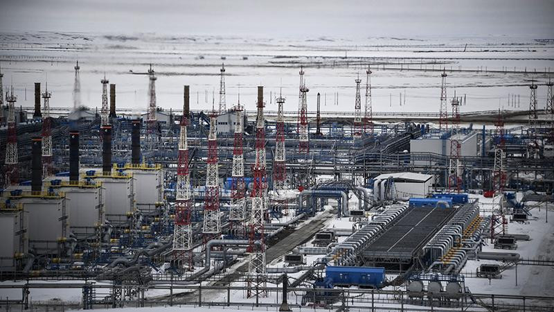 Toàn cảnh giếng khí đốt Bovanenkovo ở bán đảo Yamal, vùng Tây Bắc Siberia thuộc Nga. (Ảnh: AFP/TTXVN)