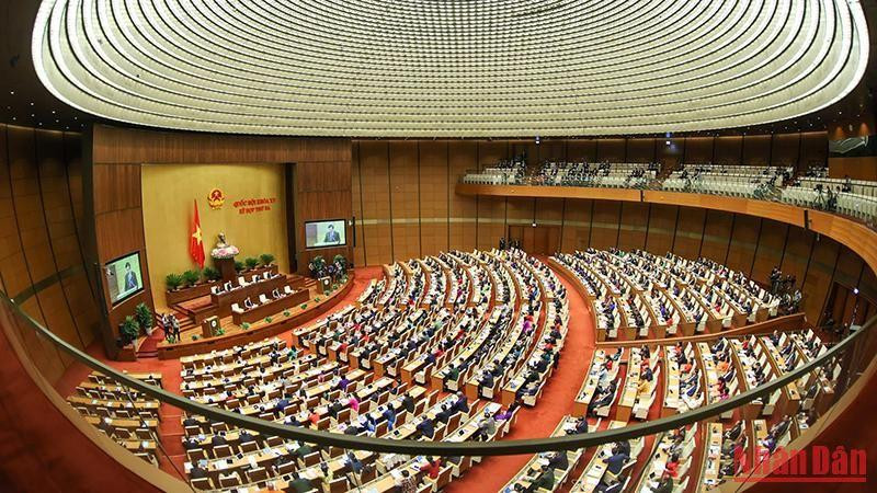 Phiên khai mạc kỳ họp thứ ba, Quốc hội khóa XV. (Ảnh: DUY LINH)