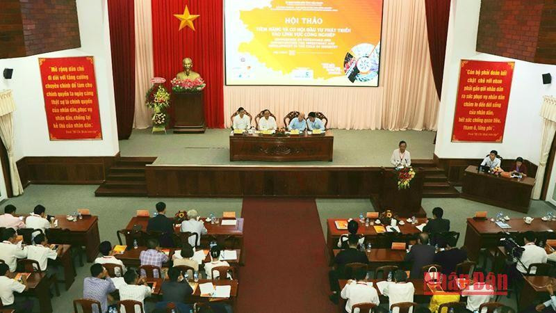 Hội thảo tiềm năng và cơ hội đầu tư vào lĩnh vực công nghiệp. (Ảnh: PHÙNG DŨNG)