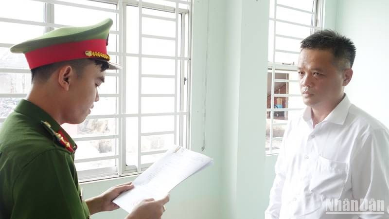 Bị can Nguyễn Tấn Triều.