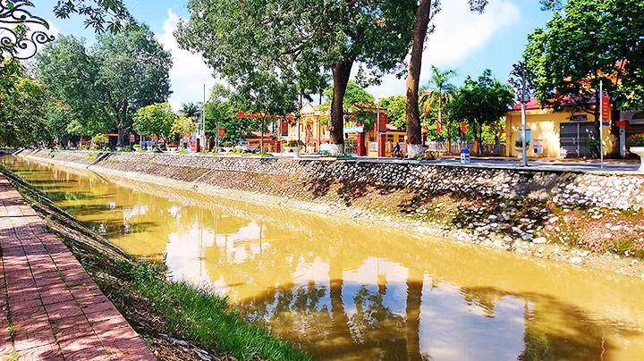 Một đoạn công trình thủy lợi Bắc Hưng Hải. Ảnh: NVCC