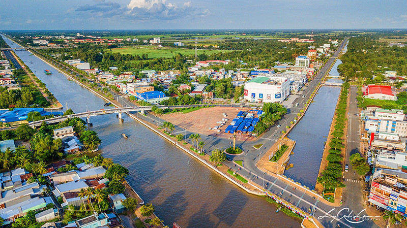 Một góc thành phố Vị Thanh. Ảnh: LÝ ANH LAM