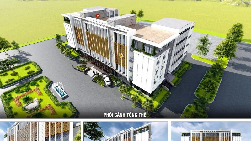 Dự án Khu trung tâm hành chính mới huyện Con Cuông, gồm: Huyện ủy, Hội đồng nhân dân, Ủy ban nhân dân và các đoàn thể được xây dựng với quy mô hơn 3ha, có tổng mức đầu tư 110 tỷ đồng dự kiến được triển khai trong thời gian tới nhưng nay đã tạm dừng. (Ảnh BÁ HẬU)