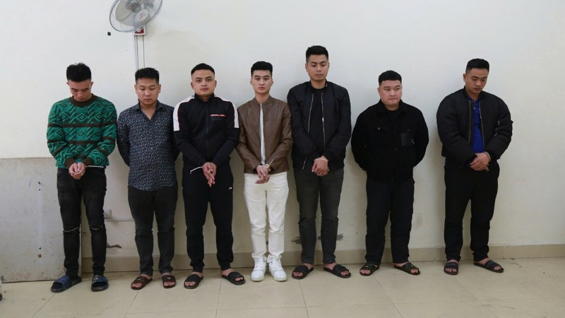 Các đối tượng bị bắt giữ.