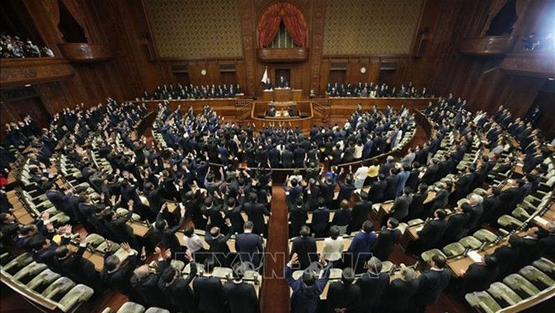 Toàn cảnh phiên họp Hạ viện Nhật Bản tại thủ đô Tokyo. (Ảnh: Kyodo/TTXVN)