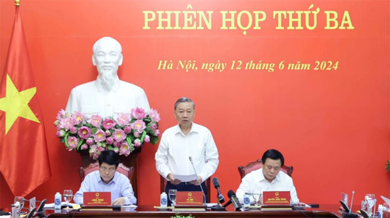 Chủ tịch nước Tô Lâm phát biểu chỉ đạo. (Ảnh: TTXVN)