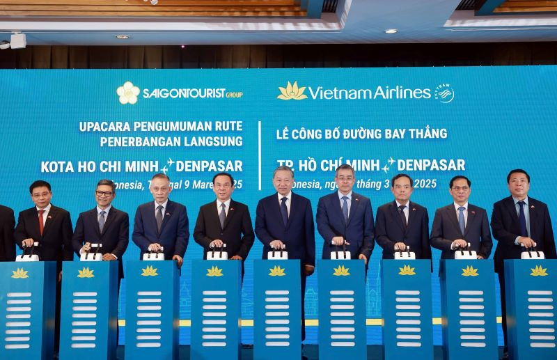 Trong khuôn khổ chuyến thăm cấp Nhà nước của Tổng bí thư Tô Lâm đến Indonesia, Vietnam Airlines đã chính thức công bố khai thác đường bay thẳng giữa TP. Hồ Chí Minh và Denpasar.