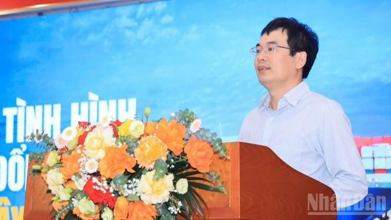 Ông Lê Thanh Tùng, Giám đốc Trung tâm Công nghệ thông tin (Bộ Xây dựng) phát biểu. ndo_br_gen-h-z6988472094311-741a371b033a7856a89a6c637d990518-1544.jpg