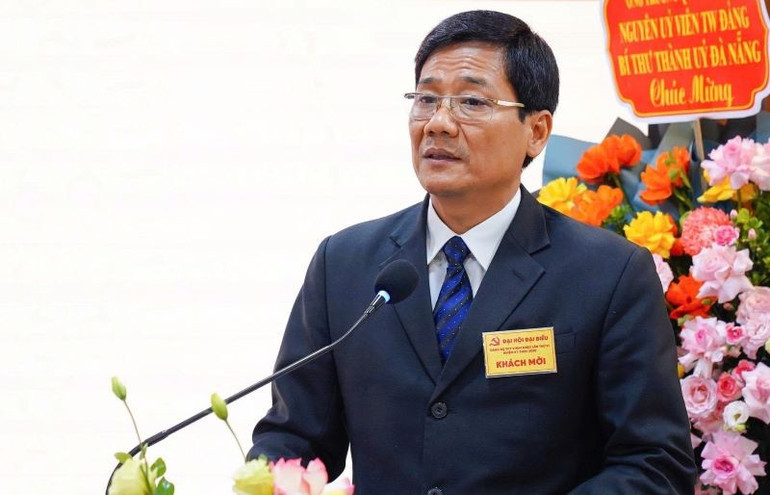 Đồng chí Nguyễn Anh Cường, Phó Bí thư Thường trực quận ủy, Chủ tịch Hội đồng nhân dân quận Đống Đa phát biểu ý kiến chỉ đạo tại Đại hội. gen-h-o-cuong.jpg