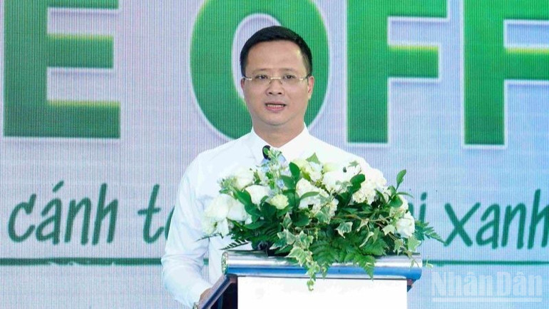Cục trưởng Hàng không Việt Nam Uông Việt Dũng phát biểu. ndo_br_a1-5605.jpg