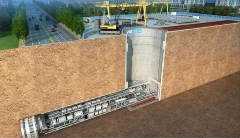 Đường ống thoát nước ngầm được thi công tại khu vực sông Tô Châu, Thượng Hải, Trung Quốc. 7.jpg