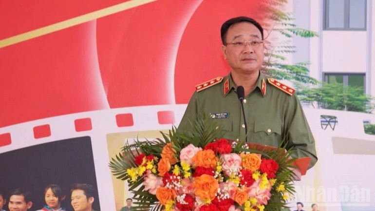 Thượng tướng Phạm Thế Tùng, Thứ trưởng Công an phát biểu. ndo_br_2-5613.jpg