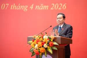 Chủ tịch Quốc hội Trần Thanh Mẫn phát biểu tại buổi lễ.