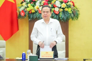 Chủ tịch Quốc hội Trần Thanh Mẫn chủ trì cuộc họp. (Ảnh: DUY LINH) 