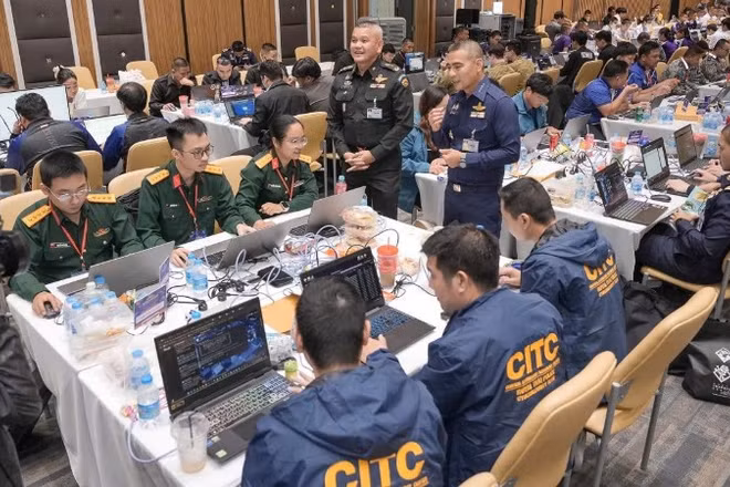Đội thi Trung tâm 186 tham gia cuộc thi Chiến binh mạng đa quốc gia tại Thái Lan.