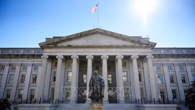 Trụ sở Bộ Tài chính Mỹ tại Washington, DC. (Ảnh minh họa: AFP/TTXVN)