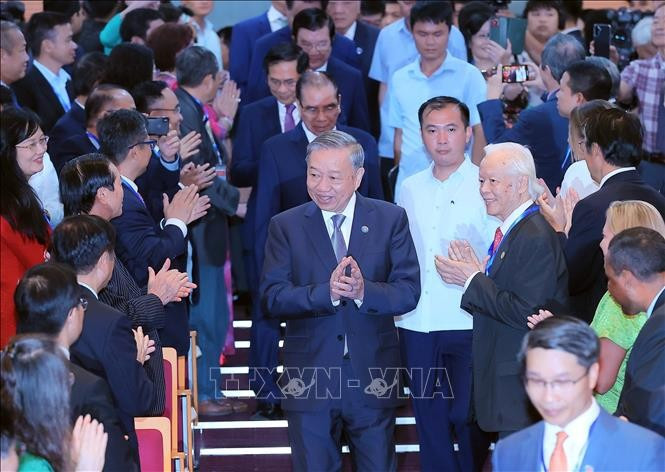 Tổng Bí thư Tô Lâm đến dự Lễ kỷ niệm 80 năm ngày thành lập ngành Ngoại giao. (Ảnh: TTXVN) Tổng Bí thư Tô Lâm đến dự Lễ kỷ niệm 80 năm ngày thành lập ngành Ngoại giao. (Ảnh: TTXVN)