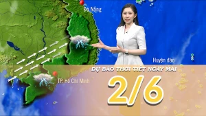 [Video] Dự báo thời tiết đêm nay và ngày mai 2/6/2025: Bắc Bộ và Trung Bộ nắng nóng