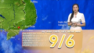 [Video] Dự báo thời tiết đêm nay và ngày mai 9/6/2025: Mưa tăng ở Bắc Bộ