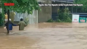 [Video] Nhiều tuyến đường ở TP Thái Nguyên chìm trong biển nước sau cơn mưa lớn