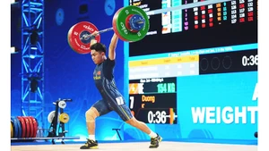 K'Dương là một trong những gương mặt trẻ xuất sắc của cử tạ Việt Nam. Ảnh: PHÚ ĐOÀN