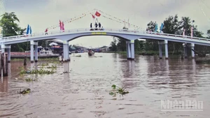 Cây cầu nối những bờ vui vùng nông thôn tỉnh An Giang.