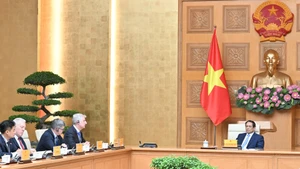 Thủ tướng Phạm Minh Chính làm việc với Đoàn Hội đồng kinh doanh Hoa Kỳ-ASEAN.