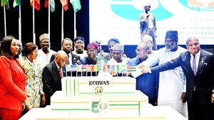 Các nhà lãnh đạo ECOWAS tại Lễ kỷ niệm 50 năm thành lập. Ảnh: ECOWAS 