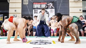 Một trận đấu Sumo tại Mỹ. Ảnh: THE NEW YORK TIMES